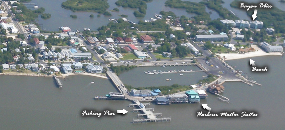 aerial photo of Cedar key